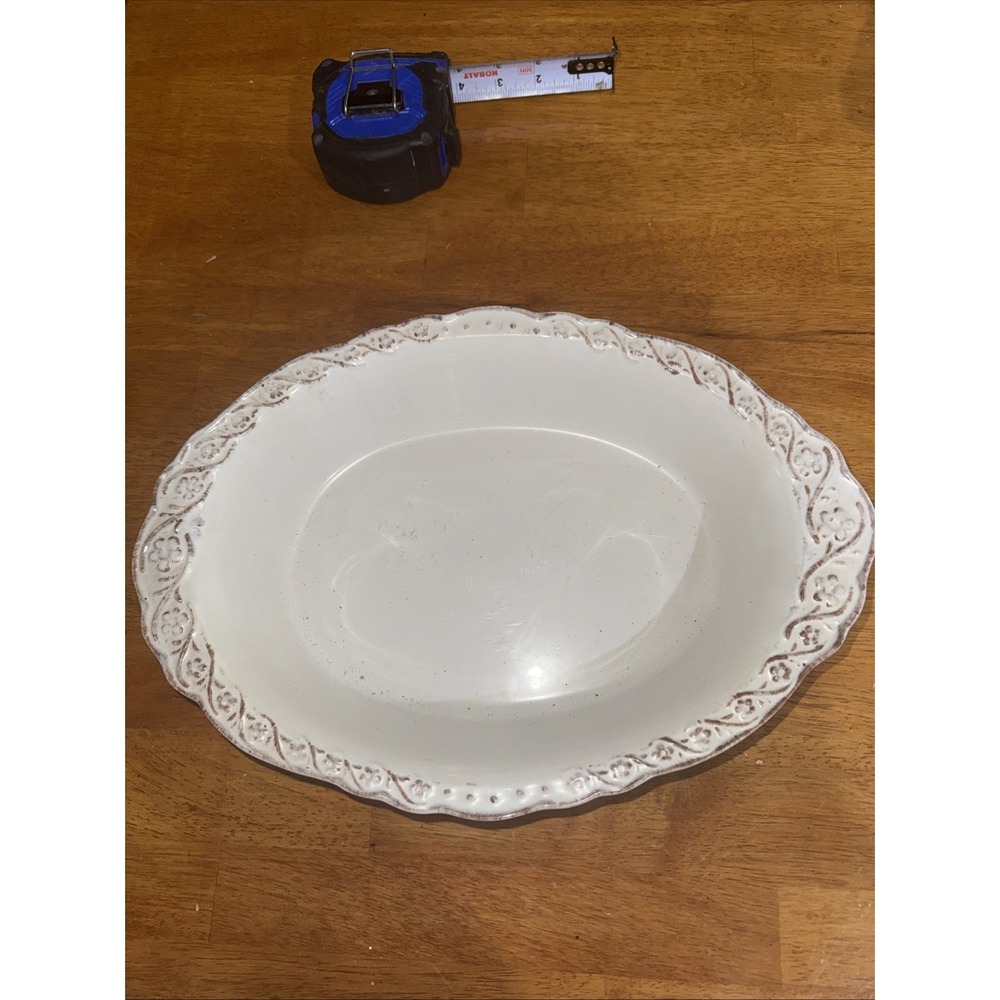 EUROGRES Stoneware Oval Casserole Dish Portugal Parchment Oven Safe 13.5in